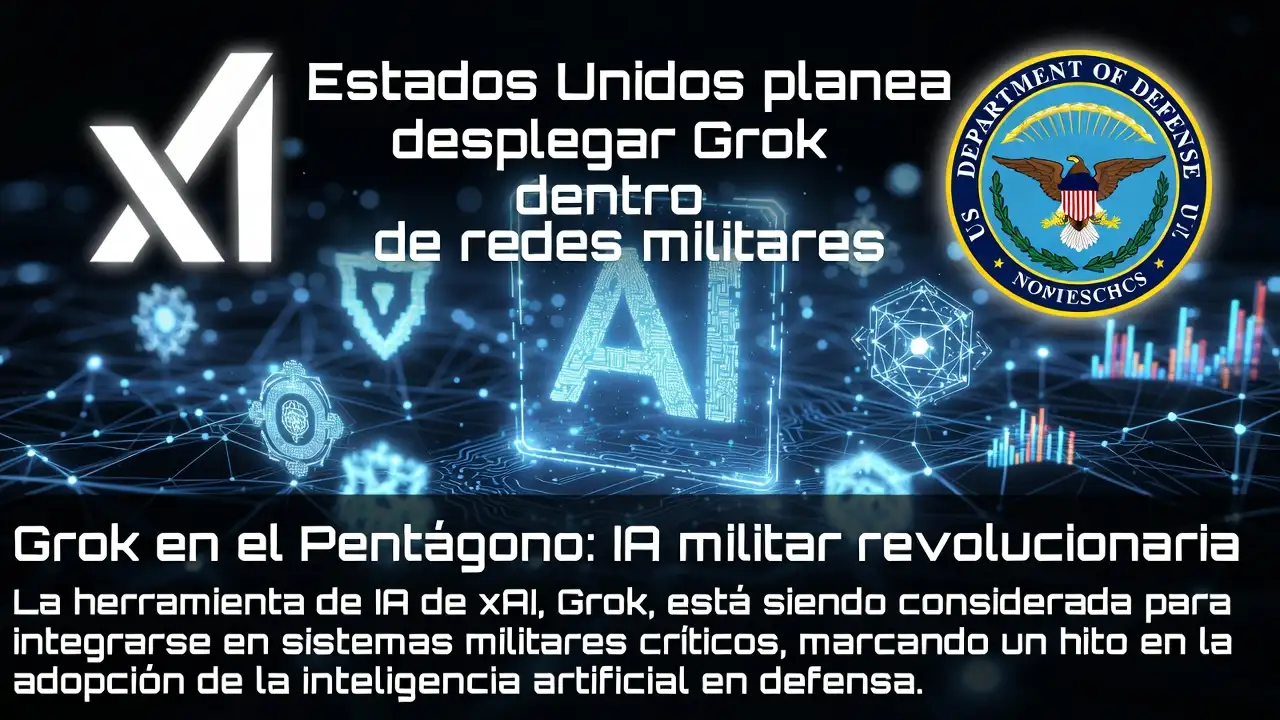 Estados Unidos despliega Grok de Elon Musk en redes militares: La IA que usará 3 millones de soldados desde 2026